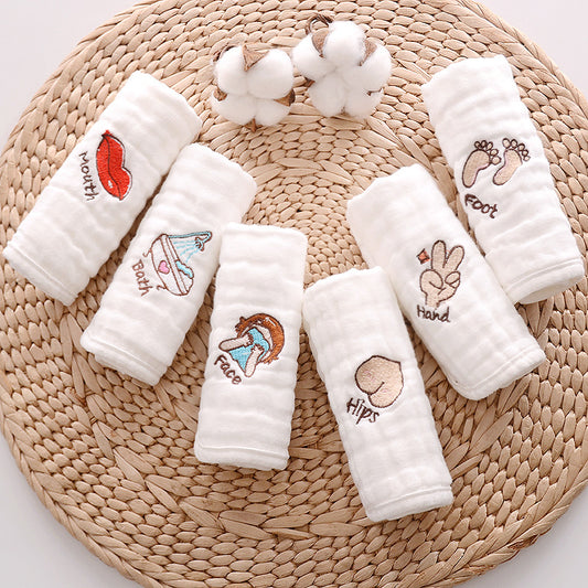 Adorable cotton washcloths for baby