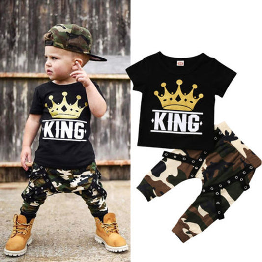 Casual Camouflage Pants Set: Comfortable and Stylish for Kids
