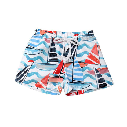 Casual Baby Boy Printed Swim Trunks for Beach Vacations