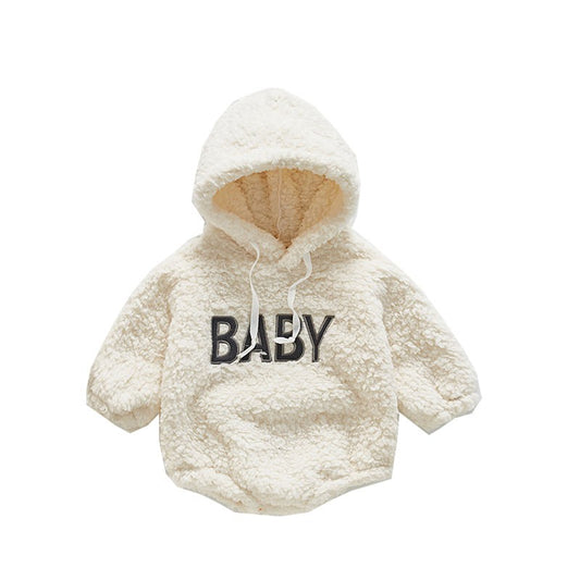 Hooded Cashmere Baby Romper: Cozy Comfort for Little Ones