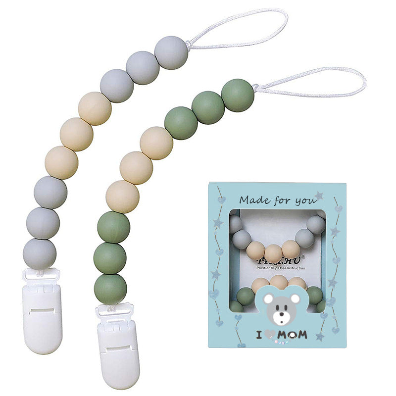 Durable Silicone Baby Pacifier Chain for Teething