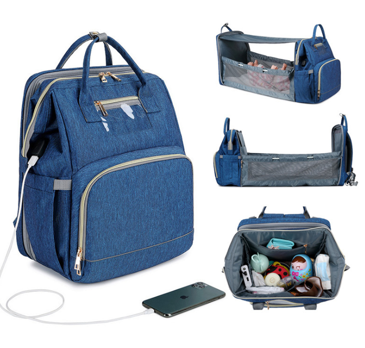 Waterproof Polyester Diaper Bag with Innovative Design