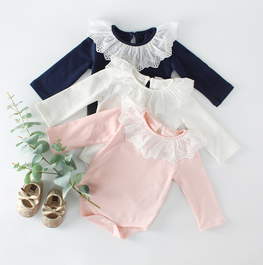 Adorable Long Sleeve Cotton One-piece for Baby
