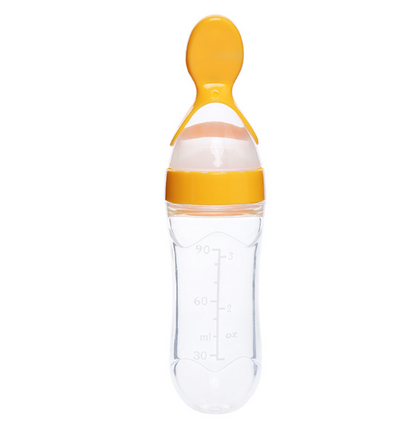 Silicone Baby Bottle with Spoon
