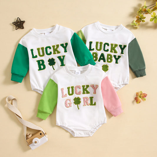 Letter Pattern Baby Cute Rompers Jumpsuit