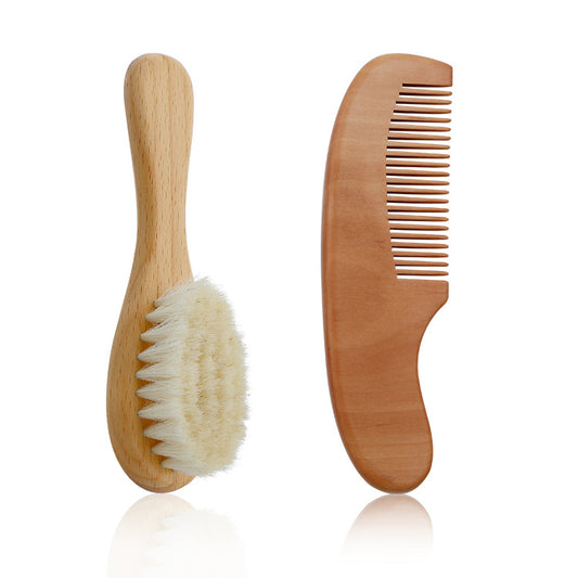 Wood Baby Care Set: Essential Tools for Baby Shower and Daily Grooming