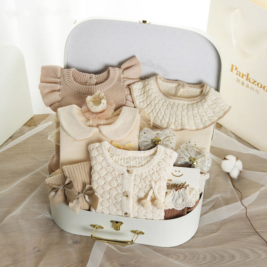 Cotton Baby Set with Clothing, Shoes, and Supplies