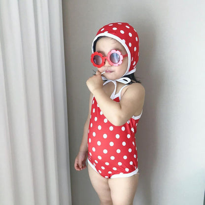 Baby Girl Polka Dot Sling Swimsuit