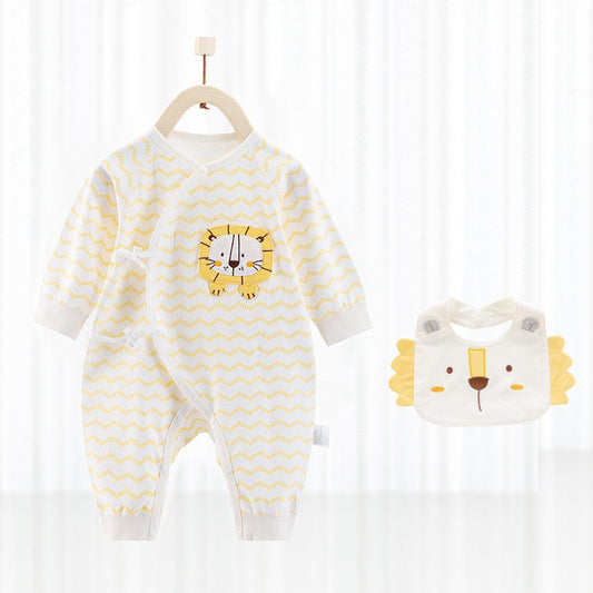 Versatile Knit Cotton Baby Romper: Comfortable Wear for All Seasons