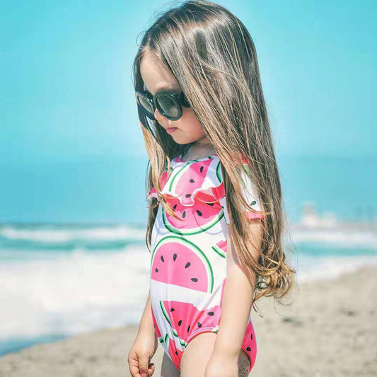 Girls' Baby One-piece Swimsuit for Swimming and Wading Sports