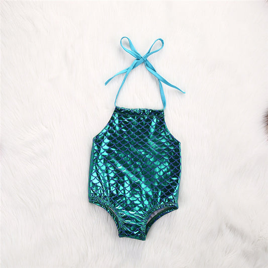 Mermaid One Piece Swimsuit for Baby Girls : Summer