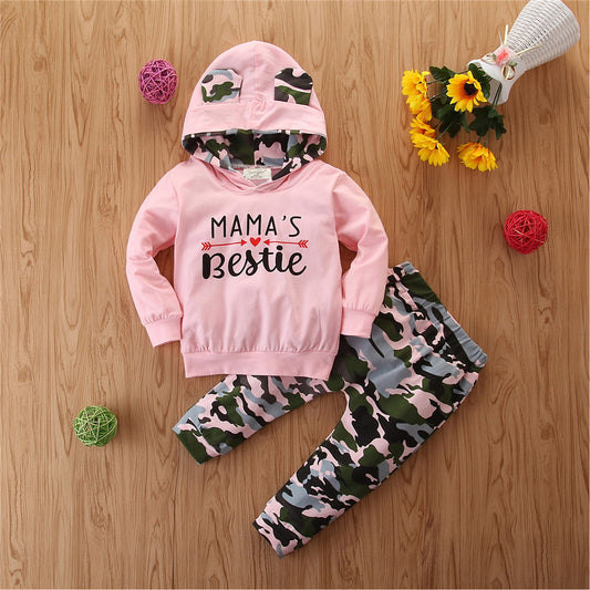 Camouflage Hooded Pants Suit