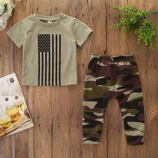 US Camouflage Two-Piece Set for Baby