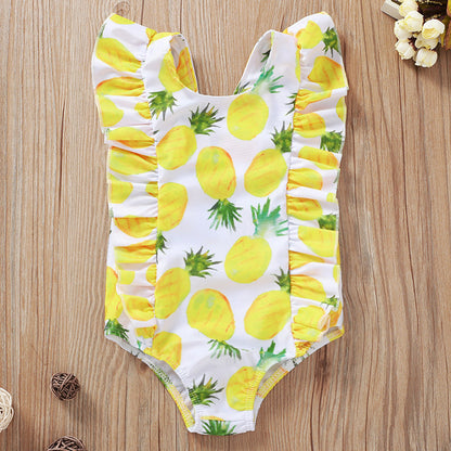 Little Girl's Summer Fruit Print Bikini Set