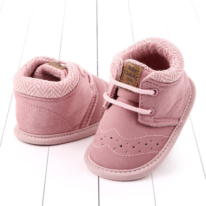 Charming Pink Front Tie Baby Toddler Shoes