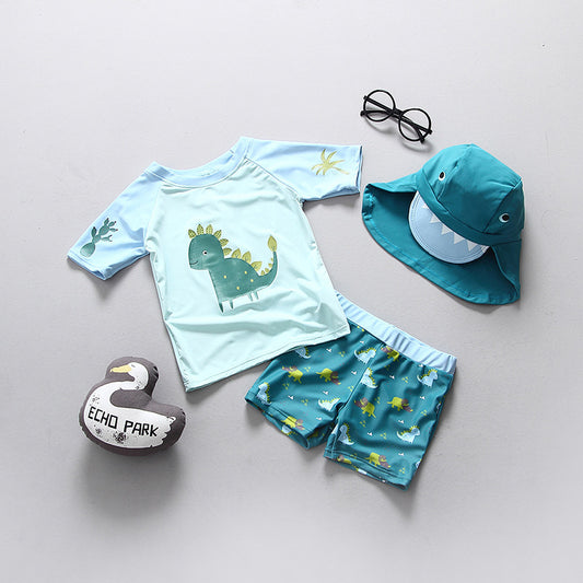 Kids Swimsuit Set with Sun Cap : Summer