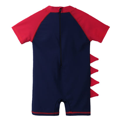 Cute Baby Boy's Cotton and Nylon Swimsuit for Swimming